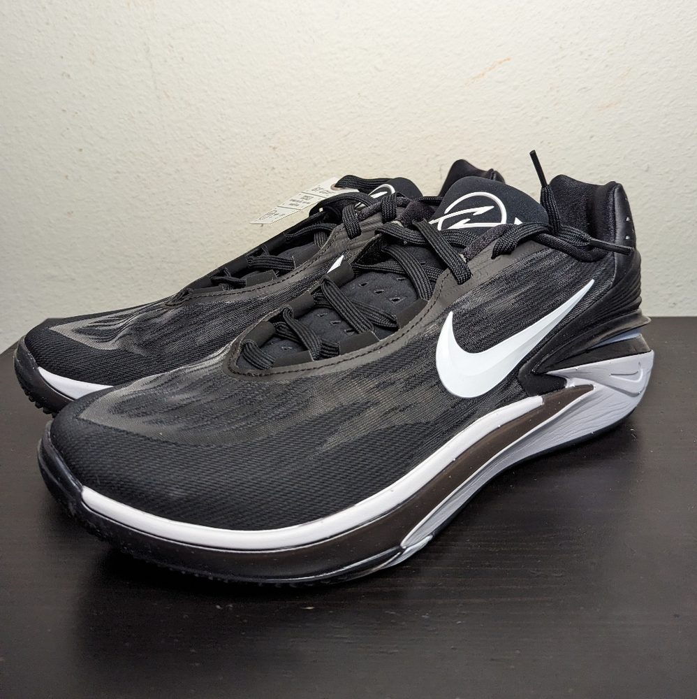 Nike Men's Size 13 Basketball Air Zoom GT Cut 2 TB Black White DJ6015-006
